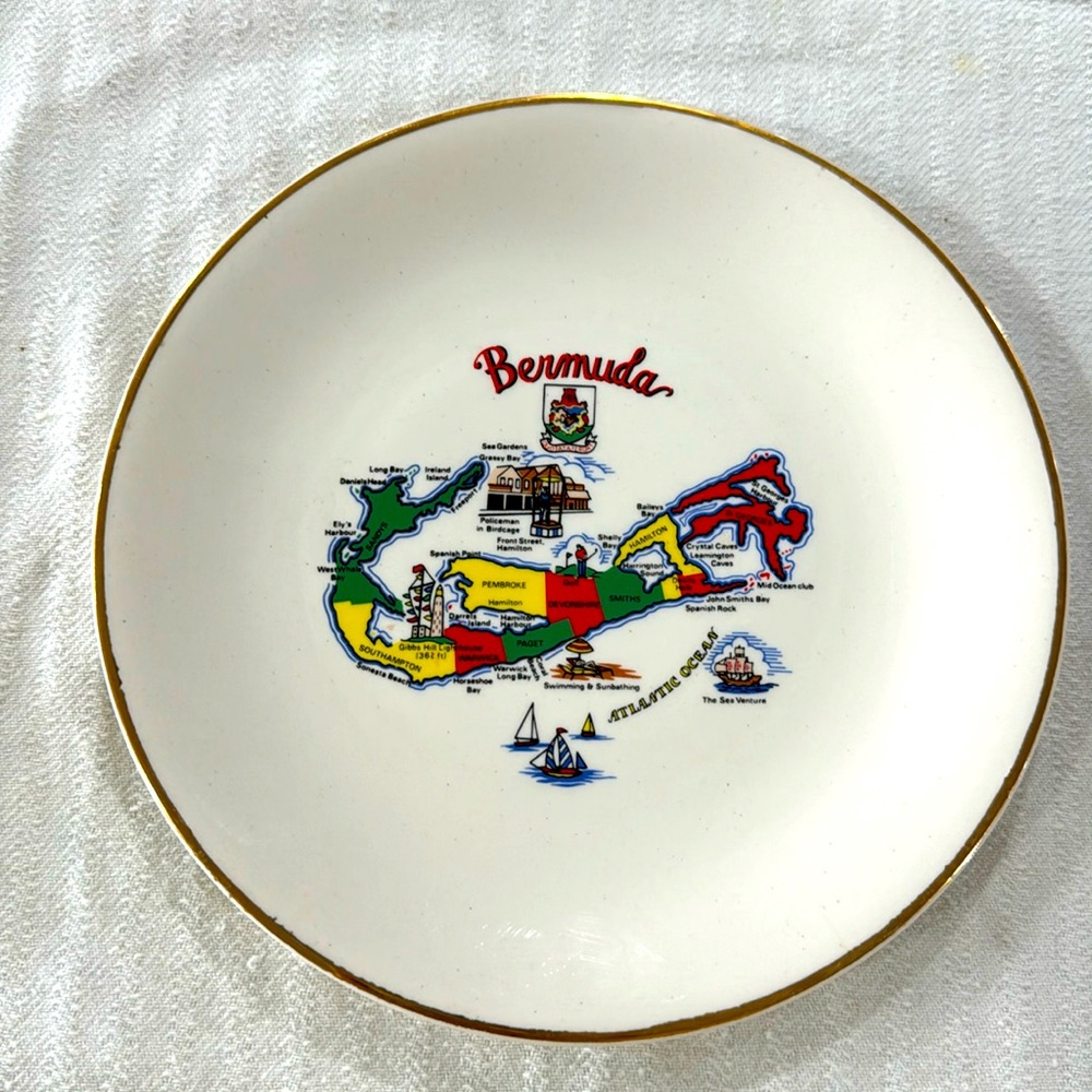 Vintage Collector State Plate Bermuda